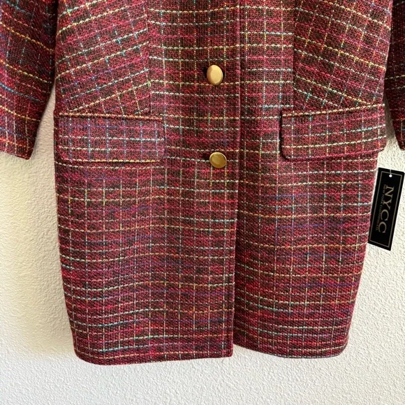 NYCC‎ Plaid Pattern Jacket/Blazer Size Small NWT - Picture 3 of 5